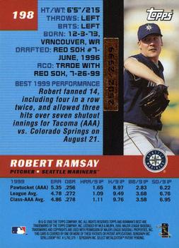 2000 Bowman's Best #198 Robert Ramsay Back