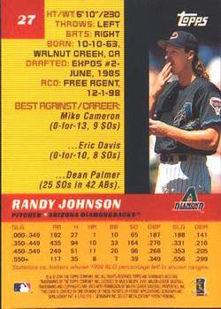 2000 Bowman's Best #27 Randy Johnson Back