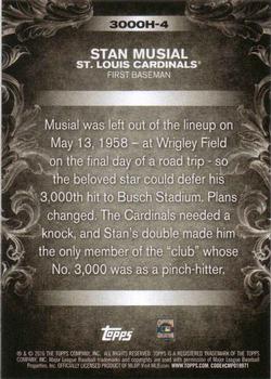 2016 Topps Update - 3,000 Hits Club #3000H-4 Stan Musial Back