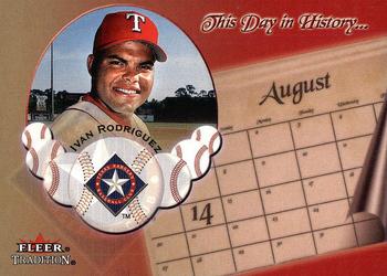 2002 Fleer Tradition - This Day in History #30 DH Ivan Rodriguez  Front