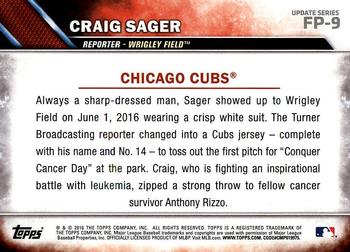 2016 Topps Update - First Pitch #FP-9 Craig Sager Back