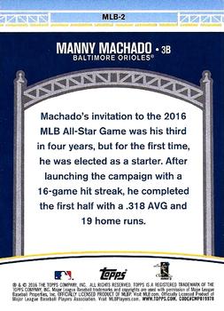 2016 Topps Update - MLB All-Star Game Access #MLB-2 Manny Machado Back