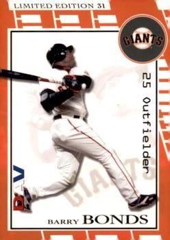 2006 DAV Major League #31 Barry Bonds Front