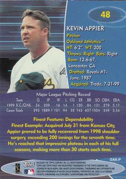 2000 Finest #48 Kevin Appier Back