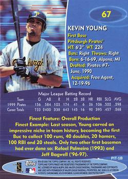 2000 Finest #67 Kevin Young Back