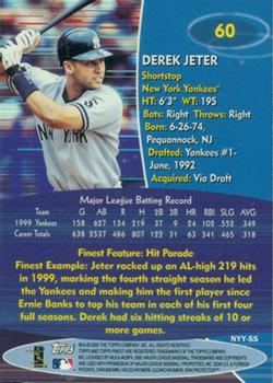 2000 Finest #60 Derek Jeter Back