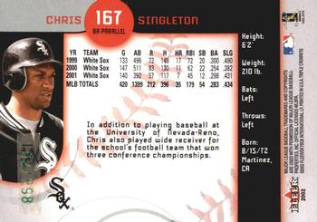 2002 Fleer Triple Crown - Batting Average Parallel #167 Chris Singleton Back