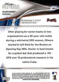 2016 Bowman Platinum - Next Generation Black #NG-3 Hector Olivera Back