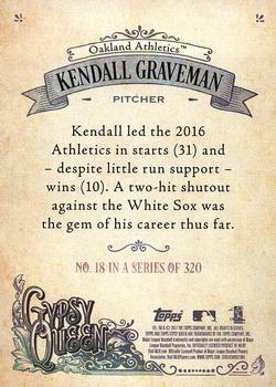 2017 Topps Gypsy Queen #18 Kendall Graveman Back
