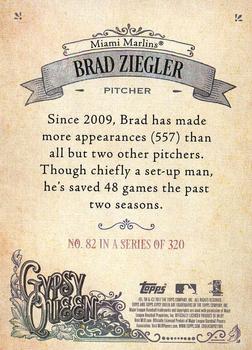 2017 Topps Gypsy Queen #82 Brad Ziegler Back