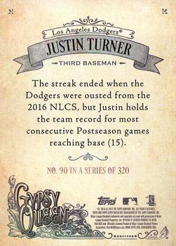 2017 Topps Gypsy Queen #90 Justin Turner Back