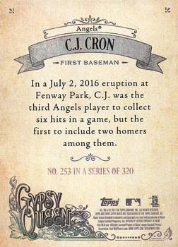 2017 Topps Gypsy Queen #253 C.J. Cron Back
