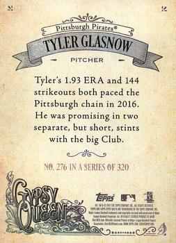 2017 Topps Gypsy Queen #276 Tyler Glasnow Back