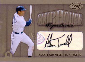 2002 Leaf - Clubhouse Signatures Gold #NNO Alan Trammell  Front