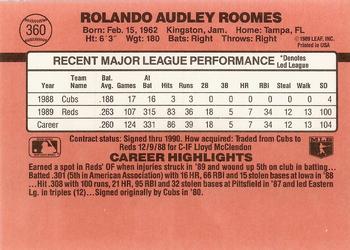 1990 Donruss #360 Rolando Roomes Back