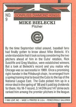 1990 Donruss #9 Mike Bielecki Back