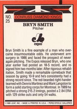1990 Donruss #25 Bryn Smith Back