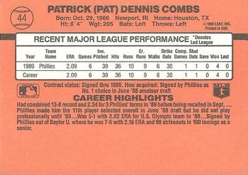 1990 Donruss #44 Pat Combs Back