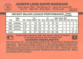 1990 Donruss #163 Joe Magrane Back