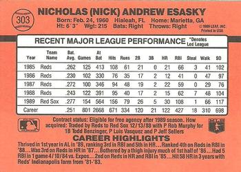 1990 Donruss #303 Nick Esasky Back