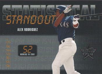 2002 Leaf Rookies & Stars - Statistical Standouts #SS-2 Alex Rodriguez  Front