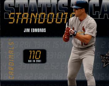 2002 Leaf Rookies & Stars - Statistical Standouts #SS-23 Jim Edmonds  Front