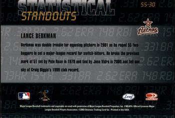 2002 Leaf Rookies & Stars - Statistical Standouts #SS-30 Lance Berkman  Back