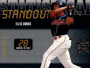 2002 Leaf Rookies & Stars - Statistical Standouts #SS-50 Ellis Burks  Front