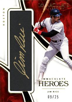 2016 Panini Immaculate Collection - Immaculate Heroes Autographs #IHA-JR Jim Rice Front