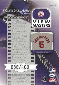 2002 Leaf Rookies & Stars - View Masters #VM-18 Nomar Garciaparra  Back