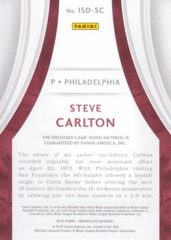2016 Panini Immaculate Collection - Immaculate Standard #ISD-SC Steve Carlton Back