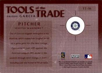 2002 Playoff Absolute Memorabilia - Tools of the Trade #TT-16 Freddy Garcia  Back