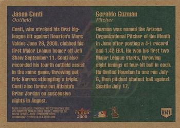 2000 Fleer Tradition Update #U141 Jason Conti / Geraldo Guzman Back