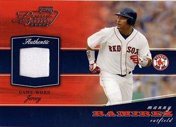 2002 Playoff Piece of the Game - Materials #POG-53 Manny Ramirez Front