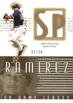 2002 SP Authentic - Game Jersey Gold #J-MR Manny Ramirez Front