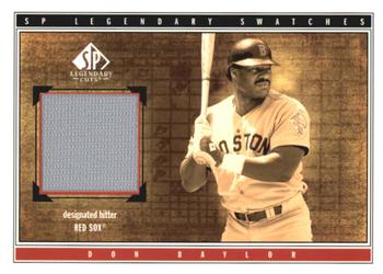 2002 SP Legendary Cuts - Game Swatches #S-DBa Don Baylor  Front