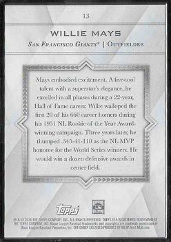 2016 Topps Transcendent Collection #13 Willie Mays Back