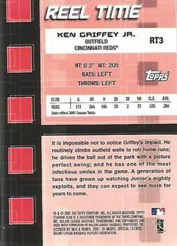 2002 Stadium Club - Reel Time #RT3 Ken Griffey Jr.  Back