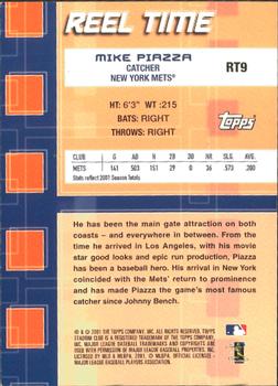 2002 Stadium Club - Reel Time #RT9 Mike Piazza  Back