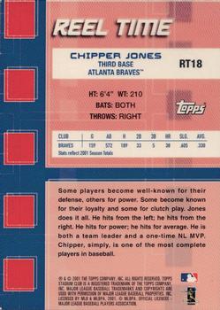 2002 Stadium Club - Reel Time #RT18 Chipper Jones  Back