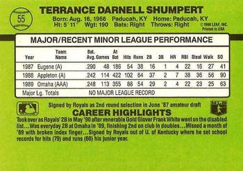 1990 Donruss The Rookies #55 Terry Shumpert Back