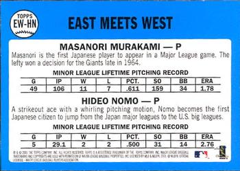2002 Topps - East Meets West #EW-HN Hideo Nomo / Masanori Murakami Back