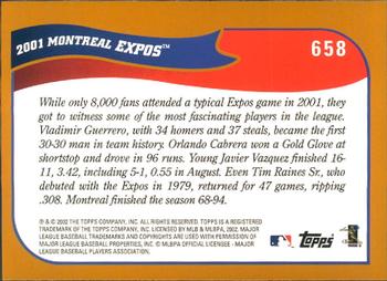 2002 Topps - Home Team Advantage #658 Montreal Expos Back