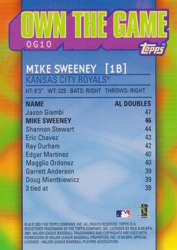 2002 Topps - Own the Game #OG10 Mike Sweeney Back