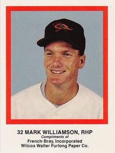 1989 French/Bray Baltimore Orioles #NNO Mark Williamson Front