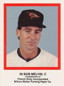 1989 French/Bray Baltimore Orioles #NNO Bob Melvin Front