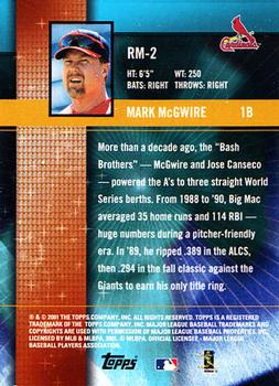 2002 Topps - Ring Masters #RM-2 Mark McGwire Back
