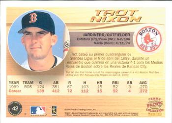 2000 Pacific Crown Collection #42 Trot Nixon Back