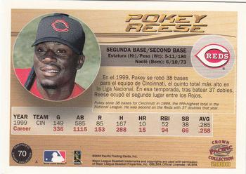 2000 Pacific Crown Collection #70 Pokey Reese Back