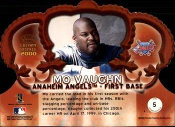 2000 Pacific Crown Royale #5 Mo Vaughn Back